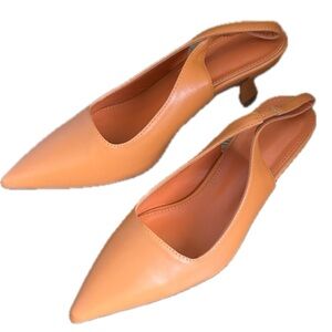 Elegant Orange Slingback Heels